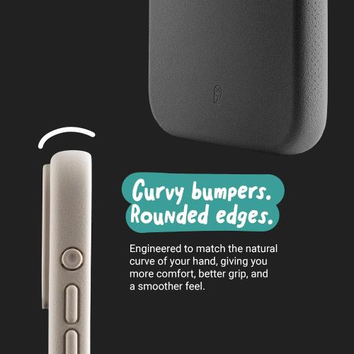 TineeOwl for iPhone 17 Pro Max Magnetic Case, Camera Control Button, Compatible with MagSafe, TPU, Minimalist, Slim/Thin, Grippy - Dune Series (Stone, iPhone 17 Pro Max)