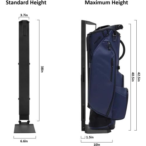 Wall Mount Golf Bag Storage Stand Organizer Rack for Garage Golf Bag Holder | Adjustable Air Spring Sliding Golf Bag Holder for Wall, Space-Saving Heavy-Duty Golf Bag Wall Mount for Garage, Club Basement