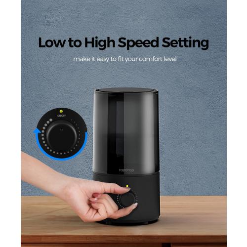 raydrop Humidifiers for Bedroom, raydrop Cool Mist Humidifiers for Babies, 1.0L Quiet Ultrasonic Humidifier, Space-Saving, Filterless, Auto Shut Off - (0.26 Gallon, US 110V)