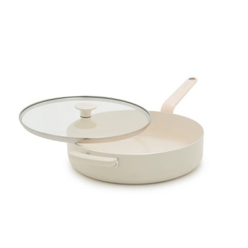 GreenPan Rio Advanced 5qt Ceramic Nonstick Saute Pan with Lid Cream