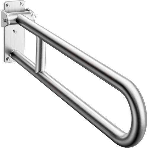 Toilet Grab Bar, Flip Up Foldable Bathroom Safety Handrail, Wall Mounted 304 Stainless Steel Support Rail for Elderly Seniors Handicap Toilet Assistance（30inch）