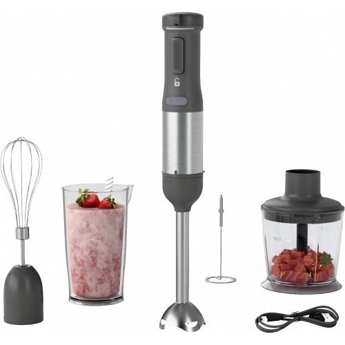 5-in-1 Cordless Immersion Blender with Rechargeable Handheld Battery