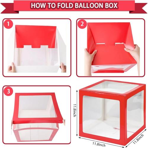 Guudmua 90Pcs Valentines Day Decor Kit, Happy Anniversary Decorations - 4 Pcs Balloon Boxes, Balloon Garland, Multi Decorations For Romantic Decors Special Night