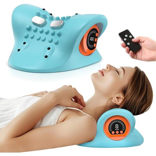 Smedz Neck Massager 2026 New Upgrade 3 in 1 Portable Massager with Heat &Comfortable Stretching–Adjustable Intensity for Neck & Shoulder Relaxation at Home, Office