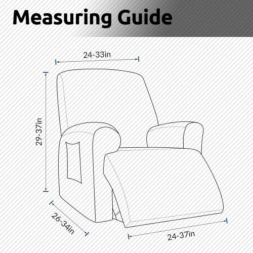 Recliner Chair Covers, 1-Piece Lazy Boy Recliner Covers,Peacock Blue
