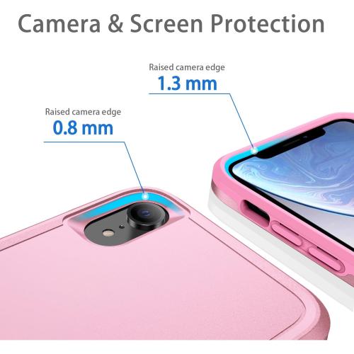 Compatible with iPhone XR Case, Heavy Duty Protection Shockproof Dropproof Dustproof Anti-Scratch Phone Case Cover for xr -Pink