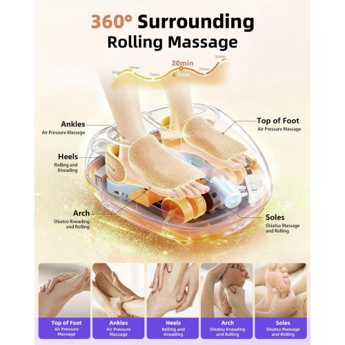 Shiatsu Foot Massager with Heat and Remote Control for Plantar Fasciitis