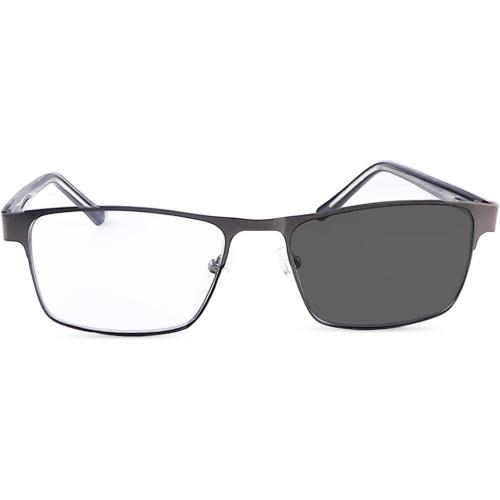 MIRYEA Photochromic Nearsighted Distance Glasses Transition Sunglasses For Men Women Retro Myopia Glasses Lightweight Negative Power Short Sighted Black Full Frame Eyewear Anit Glare UV400 Protection
