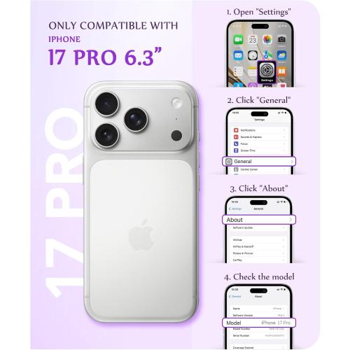 GVIEWIN for iPhone 17 Pro Case Compatible with MagSafe