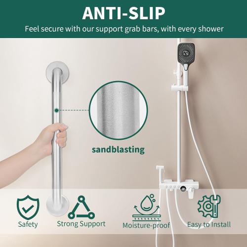 Shower Grab Bars for Seniors, Bathroom Safety Bar 12 Inch