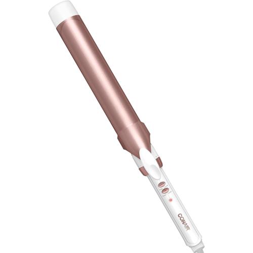 Conair Double Ceramic Curling Iron, 1 1/2 Extra-Long Barrel Hair Curling Iron, 30 Heat Settings, Turbo Heat, Auto Off, Cool Tip, Dual Voltage, Rose Gold