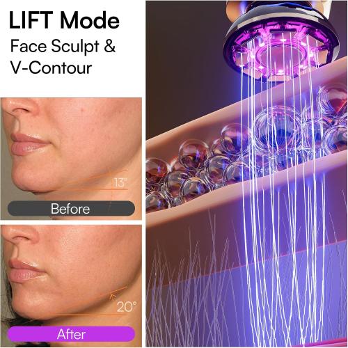 INIA FLARE 3-in-1 Microcurrent Facial Device Red Light Therapy for Face