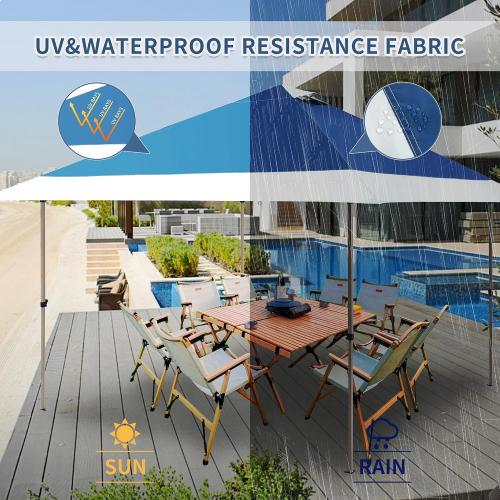 OUTDOOR LIVING SUNTIME 13x13 Instant Easy Pop Up Canopy, Navy | Portable Commercial Gazebo, Camping Gazebo Tent Shelter, Wheeled Roller Carry Bag, Bonus Weight Sandbags, Stakes, Ropes