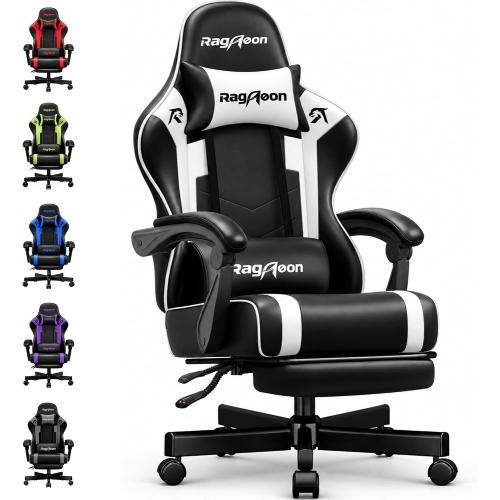 Gaming Chair for Adults, Upgraded Ergonomic Gamer Chair, Game Room, Black