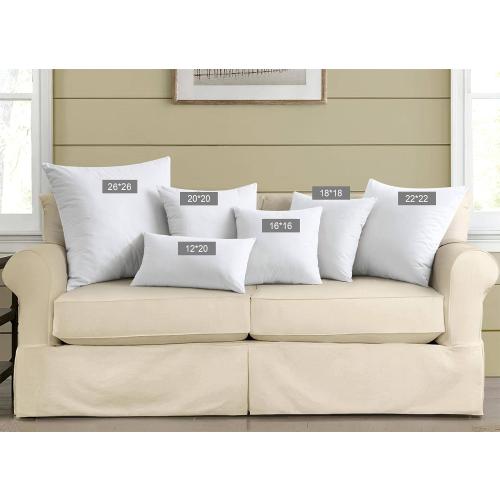 Pillows 26 x 26 (Pack of 2, White), , Premium White Pillows for Bed, Couch, and Cushion