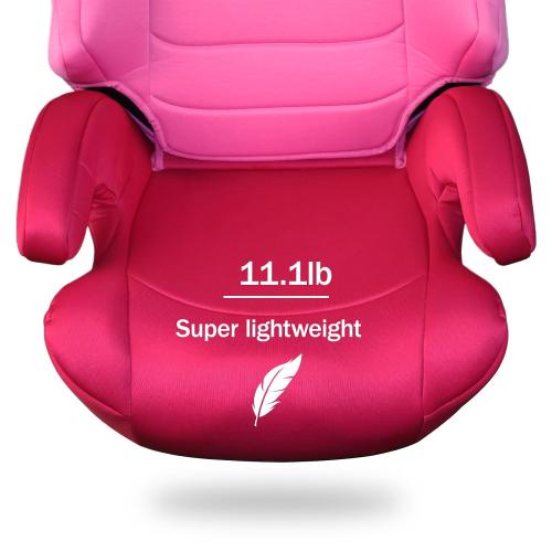 Diono Everett NXT High Back Booster Car Seat with Rigid Latch, Lightweight Slim Fit Design, 8 Years 1 Booster Seat, Pink Cotton Candy