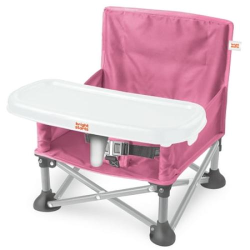 Bright Starts Pop ‘N Sit Portable Booster Seat, Pink, 6  Months