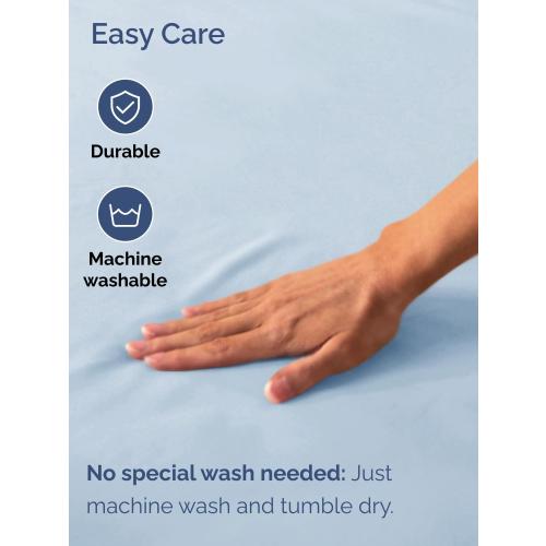 CGK Extra Deep King Single Fitted Sheet Only - Sky Blue