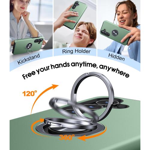 JAME for Samsung Galaxy S25 FE Case Ring Stand Shockproof Phone Case