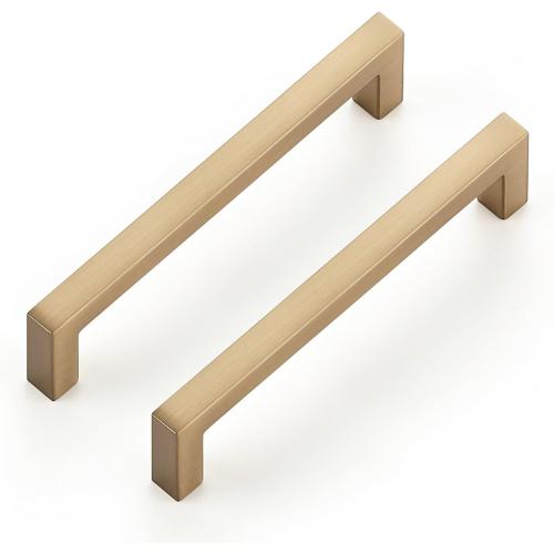 Ravinte Champagne Bronze Cabinet Handles Drawer Pulls 3-3/4 Inch CC, 5 Pack