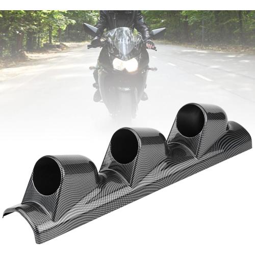 Gauge Pod, 52mm 2 Inch Universal Triple 3 Holes Meter Pillar Pod,Gauge Mount Pod,Universal Carbon Fiber three gauge holder Pod Holder Brat Duty Racing Sport (Dual (3 Holes