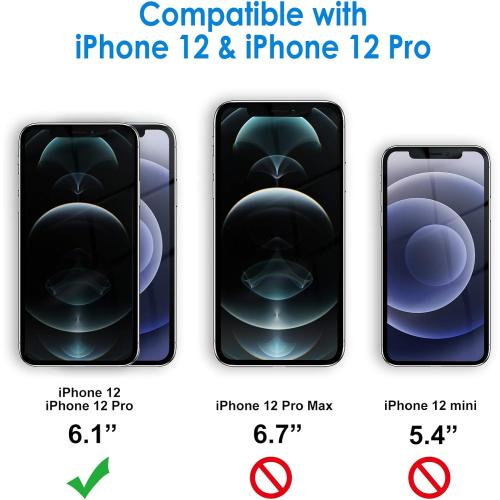 JETech Case for iPhone 12/12 Pro, Anti-Yellowing, HD Clear