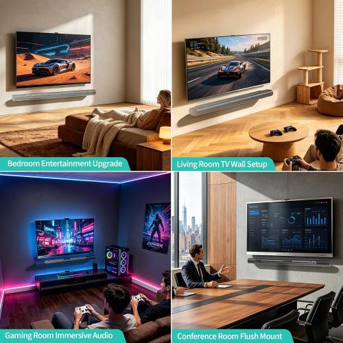 WALI Soundbar Wall Mount for Sonos Arc and Sonos Arc Ultra, White