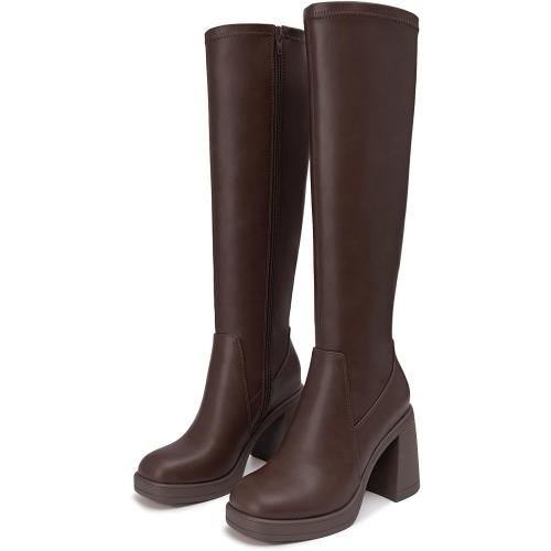 SIZE 8.5 ❗❗Athlefit Knee High Boots for Women Stretch Chunky Platform Tall Boots
