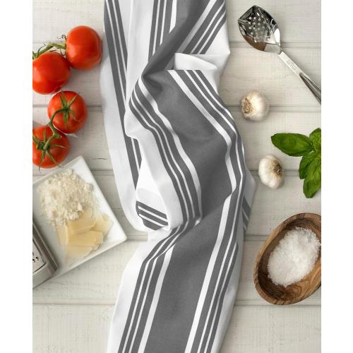 All-Clad Woven Bistro Kitchen Towels: Highly Absorbent, Super Soft Long Lasting - 100% Cotton, 20x30 Dish Towels for Cleaning & Drying Dishes, Pans, Glassware, or Countertops, (4-Pack), Pewter