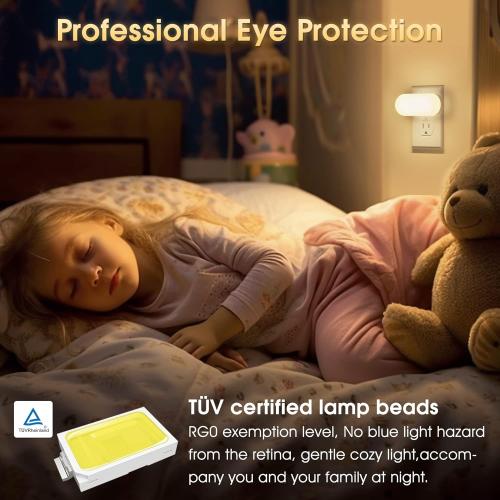 DORESshop Night Lights Plug into Wall,[2 Pack] 1W 3000K Led Night Light