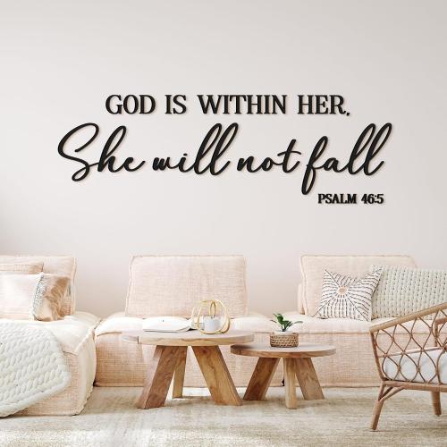 AceOrbit Bible Verse Wall Art 3D Wooden Letters Scripture Sign Her
