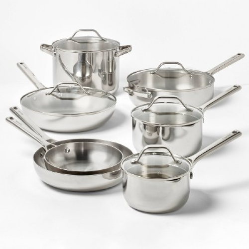 3qt Stainless Steel Sauce Pan with Lid Silver - Figmint™ Missing Lid