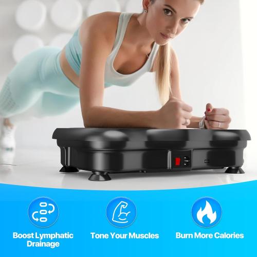 Vibration Plate Exercise Machine for Lymphatic Drainage Weight Loss, Whole Body Workout Vibration Fitness Platform ,Home Training Equipment ,Sport Gym for Weight Loss Fat Burner for Women Men