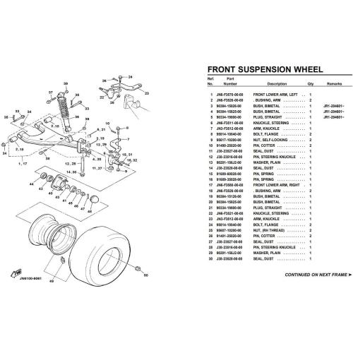 10L0L Golf Cart Steering Knuckle Kingpin and Bushing Kit for Yamaha G2/G8/G9/G14/G16/G19/G20 ,OEM:J55-F3516-00 90384-15826 90201-156J2 J38-23527-00
