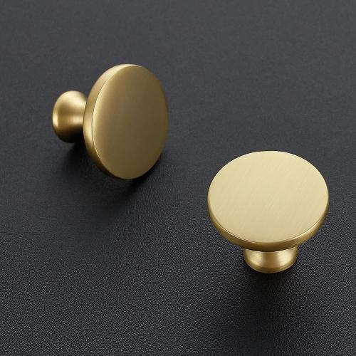 Ravinte Brushed Brass Solid Knobs Gold Kitchen Cabinet Pull,30 Pack,Round-6