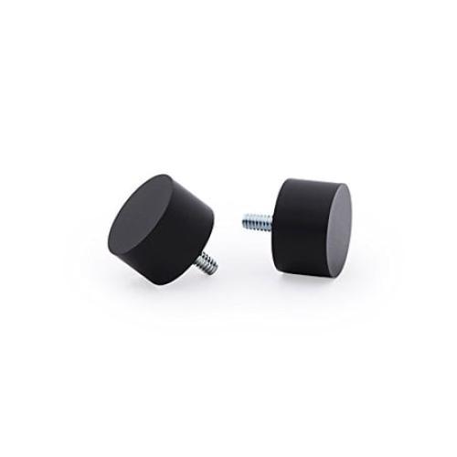 Ivilon Drapery Window Curtain Rod - End Cap Style Design 1 Inch Pole. 72 to 144 Inch Color Black