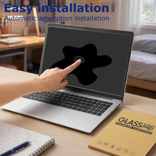 15.6 inch Laptop Screen Protector Tempered Glass Compatible with Other All 15.6 Laptops Portable Monitor with 16:9 Aspect Ratio,(345x194 / W x H)-Ultra Clear & 9H Hardness ,15.6 Tempered Glass Shield