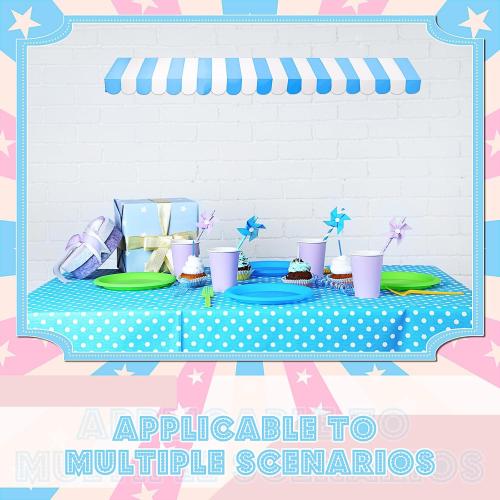 Boao 4 Pcs 3D Cardboard Awning Decor,Blue and White,Striped Style