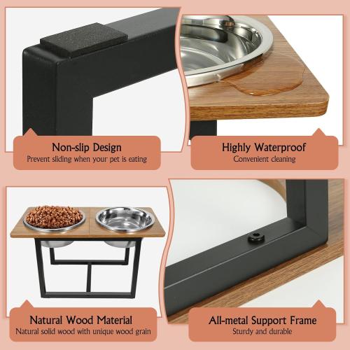 Spacnom Elevated Dog Bowls, Raised Dog Bowls Stand for Large Dogs