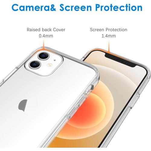 JETech Case for iPhone 12/12 Pro, Anti-Yellowing, HD Clear