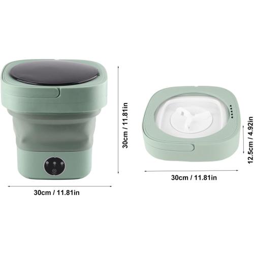 Portable Washing Machine, 6.5L Mini Washer and Spin Dryer, Portable Mini Washing Machine with Spin, Portable Washer and Dryer Combo for Apartments, RV, Travel, Hotel (Green)