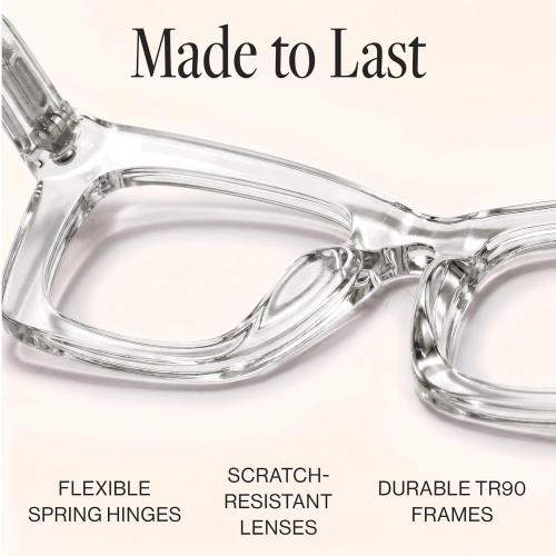 CCVOO 1.0 Style Reading Glasses for Women, Stylish Eyeglasses, Blue Light Readers for Women, Cheaters, (A1 Mix)