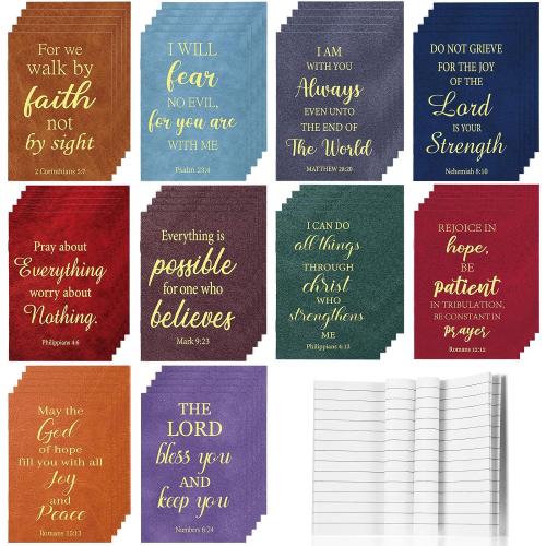 CHENGU 50 Pack Christian Notebooks Prayer Journals Bulk, Vibrant Style