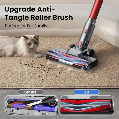 COLOR GOLD AND PURPLE ‼️UML0 S3P Cordless Vacuum Cleaner, 45kPa Powerful Suction Vacuum Cleaners for Home, 55-Min Runtime Rechargeable Stick Vacuum, Self-Standing, for Pet Hair Carpet Hard Floor, LED Display