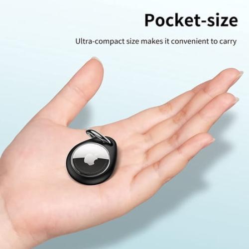 UNBREAKcable 4 Pack AirTag Case Keychain Air Tag Holder TPU AirTags Key Ring Cases Tags Chain Apple Finder Tracker Accessories for Collar Strap/Keys/Bags