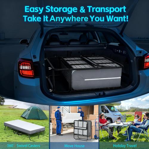 Folding Bed with Mattress Roll Away Frame