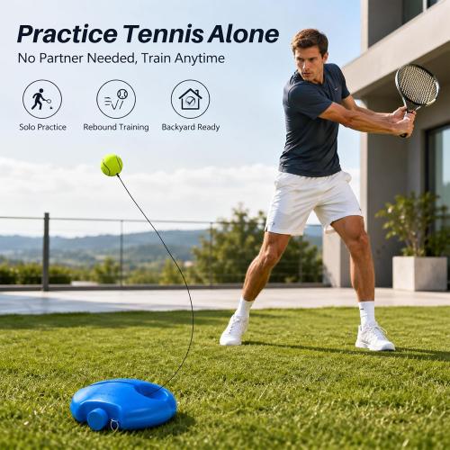 Tennis Training Bouncing Ball Set – 4 high-Bounce Balls with mesh Carry Bag. Portable and Convenient for Solo Practice in courtyards, Balconies, or Outdoor Fitness Activities Anywhere.