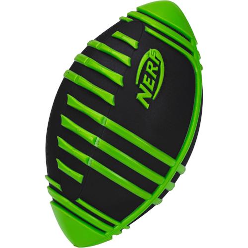 Nerf Weather Blitz Foam Football for All-Weather Play - Easy-to-Hold Grips – Great for Indoor and Outdoor Games - Green