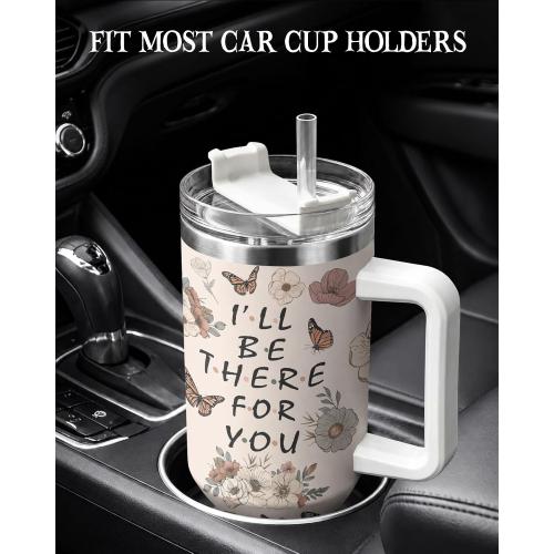 34HD Halloweens Horror Movie Lover 40 oz Tumbler with Handle, Spooky Gift