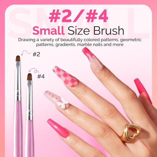 MelodySusie Gel Nail Brush 7Pcs, Sizes 2-14